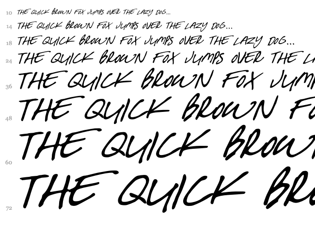 Breakaway font waterfall